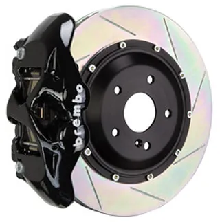 Brembo BMW Rear GT BBK 4 Pist Cast 380x28 2PC Rotor Slotted Type1-Black-2S2.9020A1