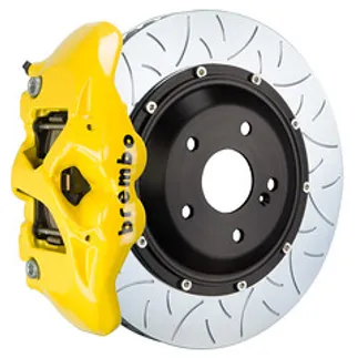 Brembo BMW Rear GT BBK 4 Pist Cast 380x28 2PC Rotor Slotted Type3-Yellow-2S3.9020A5