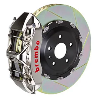 Brembo Audi Frnt GTR BBK 6Pist Billet 380x34 2PC Rtr Slotted Type1-Nickel- 1N2.9050AR