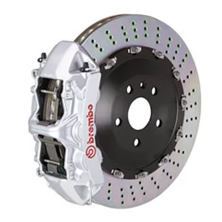 Brembo BMW Front GT BBK 6 Piston Cast 405x34 2PC Rotor Drilled-Silver - 1N1.9524A3