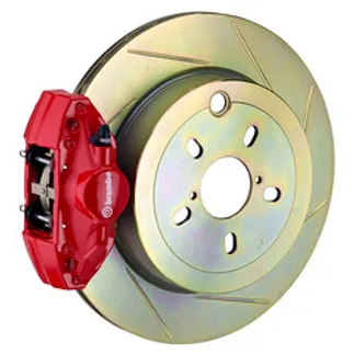 Brembo BMW Rear GT BBK 2 Pist Cast 2PC 294x19 1PC Rotor Slotted Type1-Red-2E5.4001A2