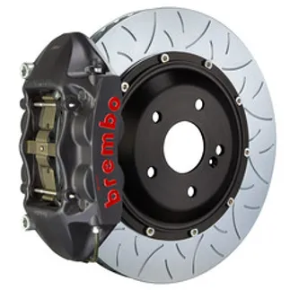 Brembo BMW Rear GTS BBK 4Pist Cast 380x28 2PC Rotor Slotted Type3-BLK HA - 2P3.9060AS