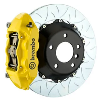 Brembo BMW Rear GT BBK 4 Pist Cast 380x28 2PC Rotor Slotted Type-3- Yellow-2P3.9035A5