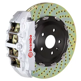 Brembo Audi Front GT BBK 8 Piston Cast 380x34 2PC Rotor Drilled-Silver - 1G1.9024A3