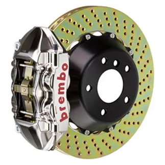 Brembo BMW Rear GTR BBK 4 Piston Billet 345x28 2PC Rotor Drill-Nickel - 2P1.8045AR