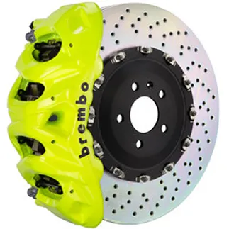Brembo BMW Frnt GT BBK 8 Pist Cast 412x38 2PC Rotor Drilled- Fluo. Yellow- 1Q1.9609A7