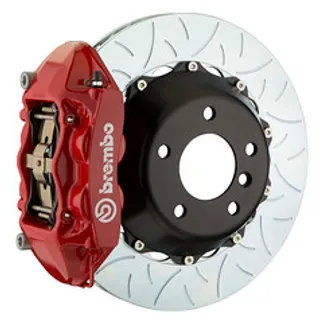 Brembo BMW Rear GT BBK 4 Piston Cast 345x28 2PC Rotor Slotted Type3-Red - 2P3.8010A2