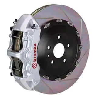 Brembo Porsche Front GT BBK 6Pis Cast 405x34 2pc Rtr Slot Type1-Silver - 1N2.9501A3