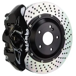 Brembo Porsche Rear GT BBK 4Pist Cast 380x28 2pc Drill - Blk - 2S1.9022A1
