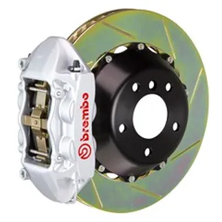 Brembo Mercedes Rear GT BBK 4Pist Cast 380x28 2pc Rtr Slot Type1-Silver - 2P2.9011A3
