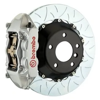 Brembo Porsche Rear GT BBK 4Pis Cast 380x28 2pc Rtr Slot Type3-Silver - 2P3.9001A3