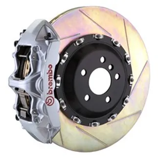 Brembo Mercedes Frnt GT BBK 6 Piston Cast 411x34 2pc Rtr Slot Type1-Silver-1L2.9502A3