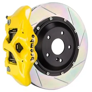 Brembo Mercedes Rear GT BBK 4 Piston Cast 380x28 2pc Rtr Slot Type1-Yellow - 2S2.9009
