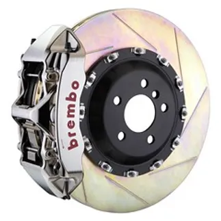 Brembo Mercedes Frnt GTR BBK 6 Piston Billet 411x34 2pc Rtr Slot Type1-Nickel-1L2.950