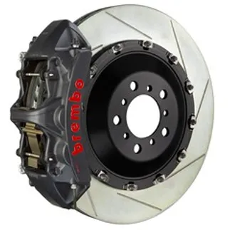 Brembo Mercedes Frnt GTS BBK 6 Piston Cast 411x34 2pc Rtr Slot Type1-Black HA-1L2.950