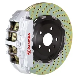 Brembo Mercedes Front GT BBK 8 Piston Cast 380x34 2pc Rtr Drilled-Silver - 1G1.9032A3