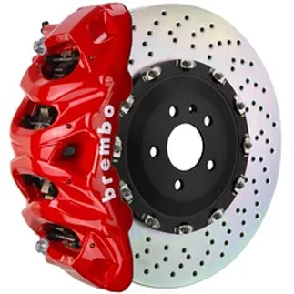 Brembo Mercedes Front GT BBK 8 Piston Cast 412x38 2pc Rtr Drilled-Red - 1Q1.9608A2