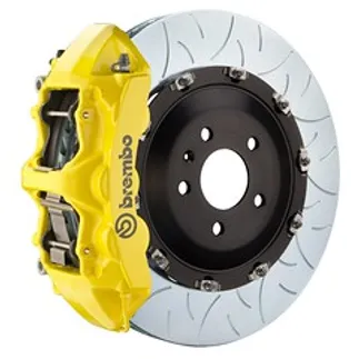 Brembo Mercedes Frnt GT BBK 6 Piston Cast 380x34 2pc Rtr Slot Type3- Yellow-1N3.9028A