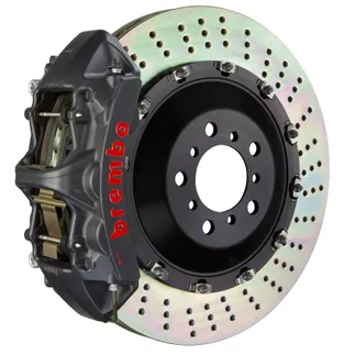 Brembo GTS 405x34 Fr Drilled 6 Piston 2PC BBK For Lamborghini Black - 1N1.9508AS