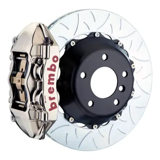 Brembo GTR 345x28 Rr Slotted T3 4 Piston 2PC BBK For Porsche Nickel - 2P3.8068AR