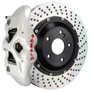 Brembo GT 380x28 Rear Drilled 4 Piston 2PC BBK For Porsche White - 2S1.9022A6