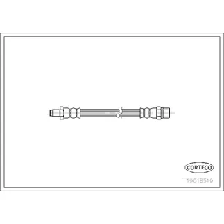 Corteco Front Brake Hydraulic Hose - 893611775