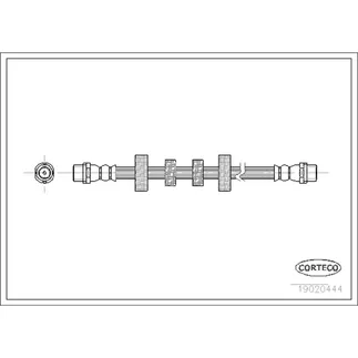 Corteco Front Brake Hydraulic Hose - 7D0611701E