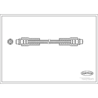 Corteco Front Brake Hydraulic Hose - 3U0611707