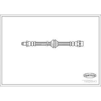 Corteco Front Brake Hydraulic Hose - 34322227381