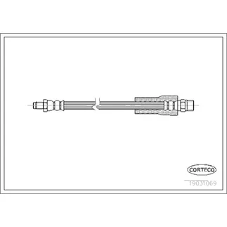 Corteco Brake Hydraulic Hose - 4D0611775B