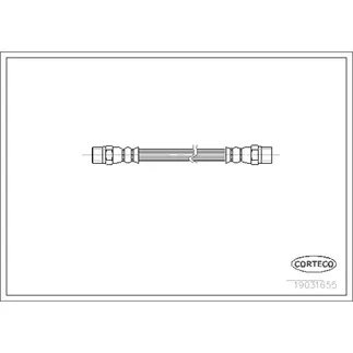 Corteco Front Brake Hydraulic Hose - 34321162612