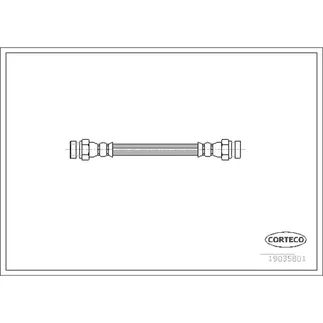 Corteco Front Brake Hydraulic Hose - 1H0611775