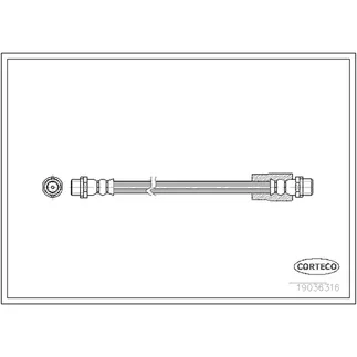 Corteco Front Brake Hydraulic Hose - 441611707