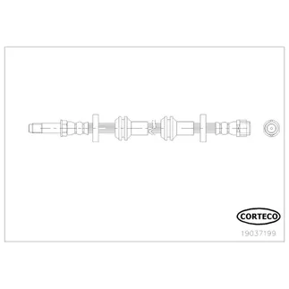 Corteco Front Brake Hydraulic Hose - 4G0611707E