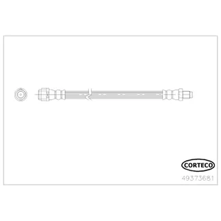 Corteco Front Brake Hydraulic Hose - 2124280035