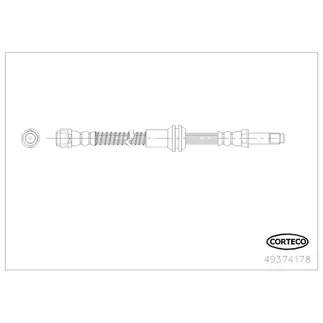 Corteco Front Brake Hydraulic Hose - 2124200648