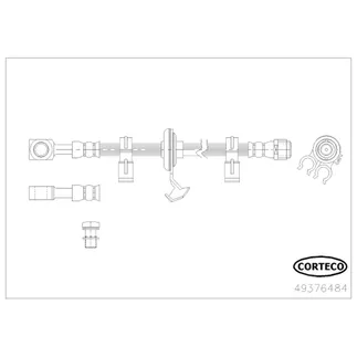 Corteco Front Right Brake Hydraulic Hose - 1634202148