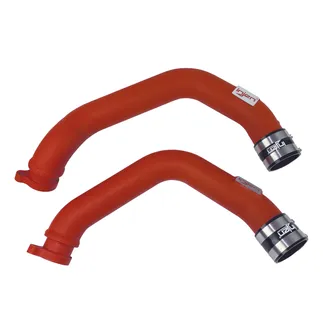 Injen 2PC Aluminum Int. Charge Pipe For BMW - Wrinkle Red - SES1116ICPWR