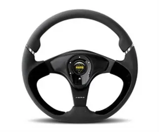 Momo Nero Steering Wheel 350 mm - Black Leather/Suede/Black Spokes