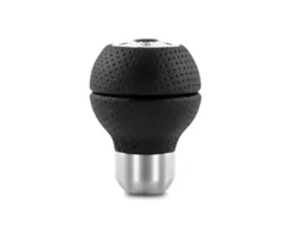 Momo Race Shift Knob - Black Airleather, Aluminum Insert