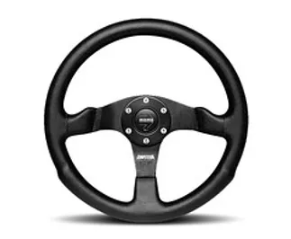 Momo Competition Steering Wheel 350 mm - Black AirLeather/Black Spokes