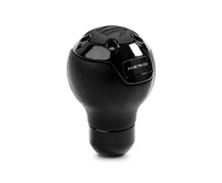 Momo Nero Shift Knob - Tall Black Leather, Black Chrome Insert