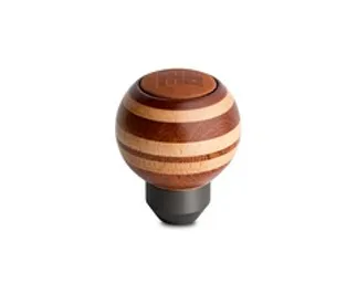 Momo Targa Heritage Shift Knob - Round Wood, Layered Mahogany and Beechwood