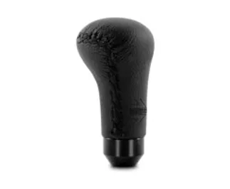 Momo Anatomico Shift Knob - Black Leather, Black Stitching