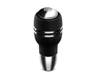 Momo Automatico Shift Knob - Black Leather, Chrome Insert