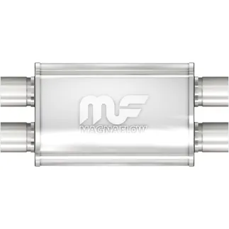  Magnaflow SS Straight-Through Muffler 2.5in. Dual/Dual 4x14x9 Body - 11386