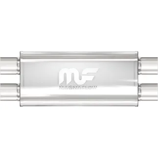  Magnaflow SS Straight-Through Muffler 3in. Dual/Dual 5x18x8 Body - 12469