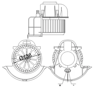 Mahle Behr HVAC Blower Motor - 95557234202