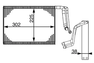Mahle Behr A/C Evaporator Core - 64116975553