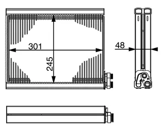Mahle Behr A/C Evaporator Core - 4F0820103